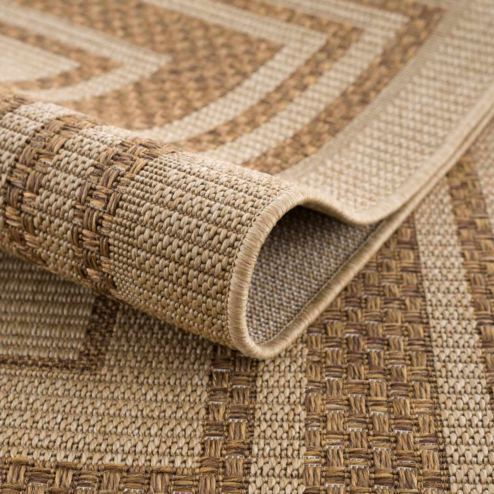 Isoko Bordered Faux Jute Outdoor Rug by Boutique Rugs