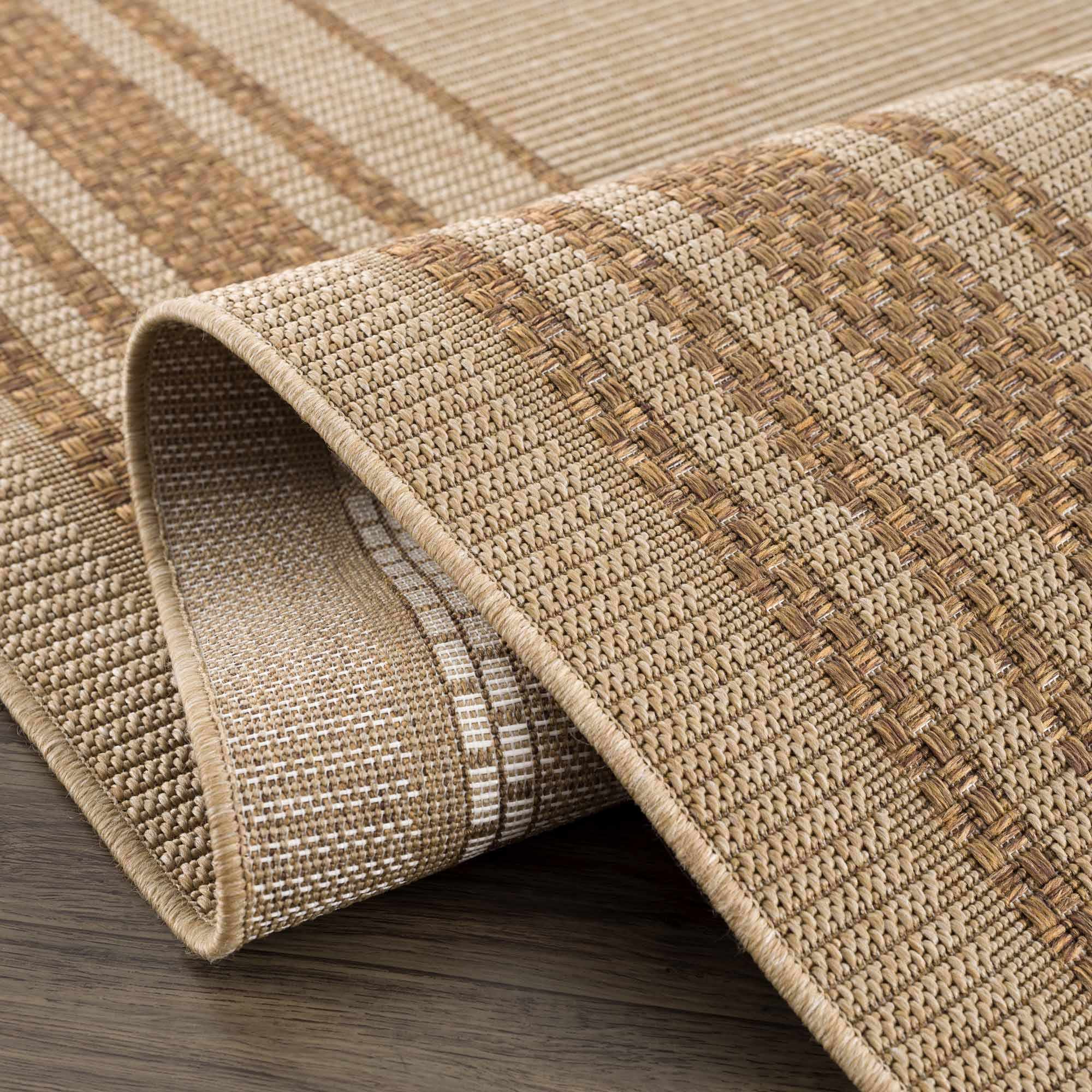 Isoko Bordered Faux Jute Outdoor Rug by Boutique Rugs