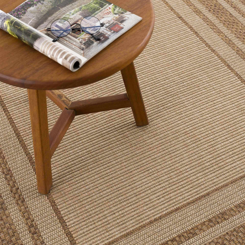 Isoko Bordered Faux Jute Outdoor Rug by Boutique Rugs