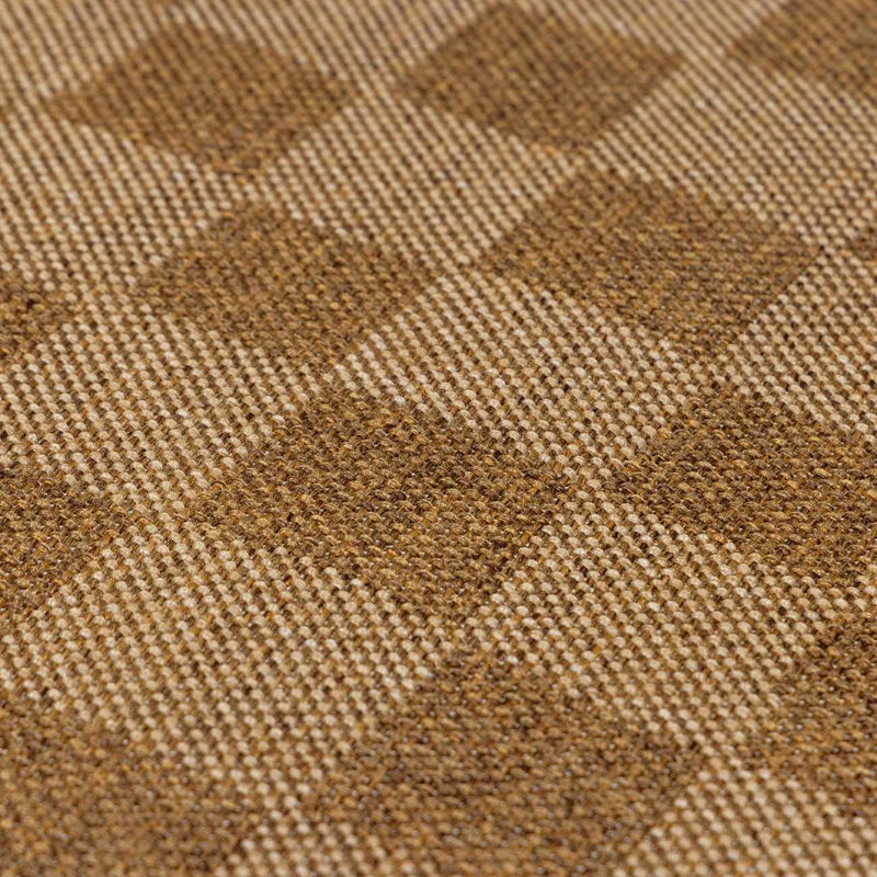Kuval Checkered Brown Outdoor Rug by Boutique Rugs