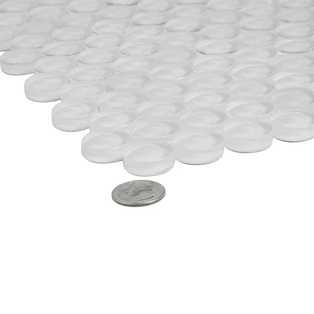 White 12x12 Glossy Penny Round Glass Mosaic Tile (5 pack, 5 sq ft/case) by Apollo Tile