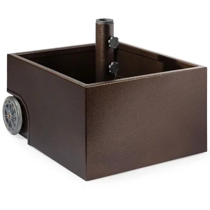 Portable Wheeled Powder Coated Steel Umbrella Base Stand / Planter Box by HomePacific