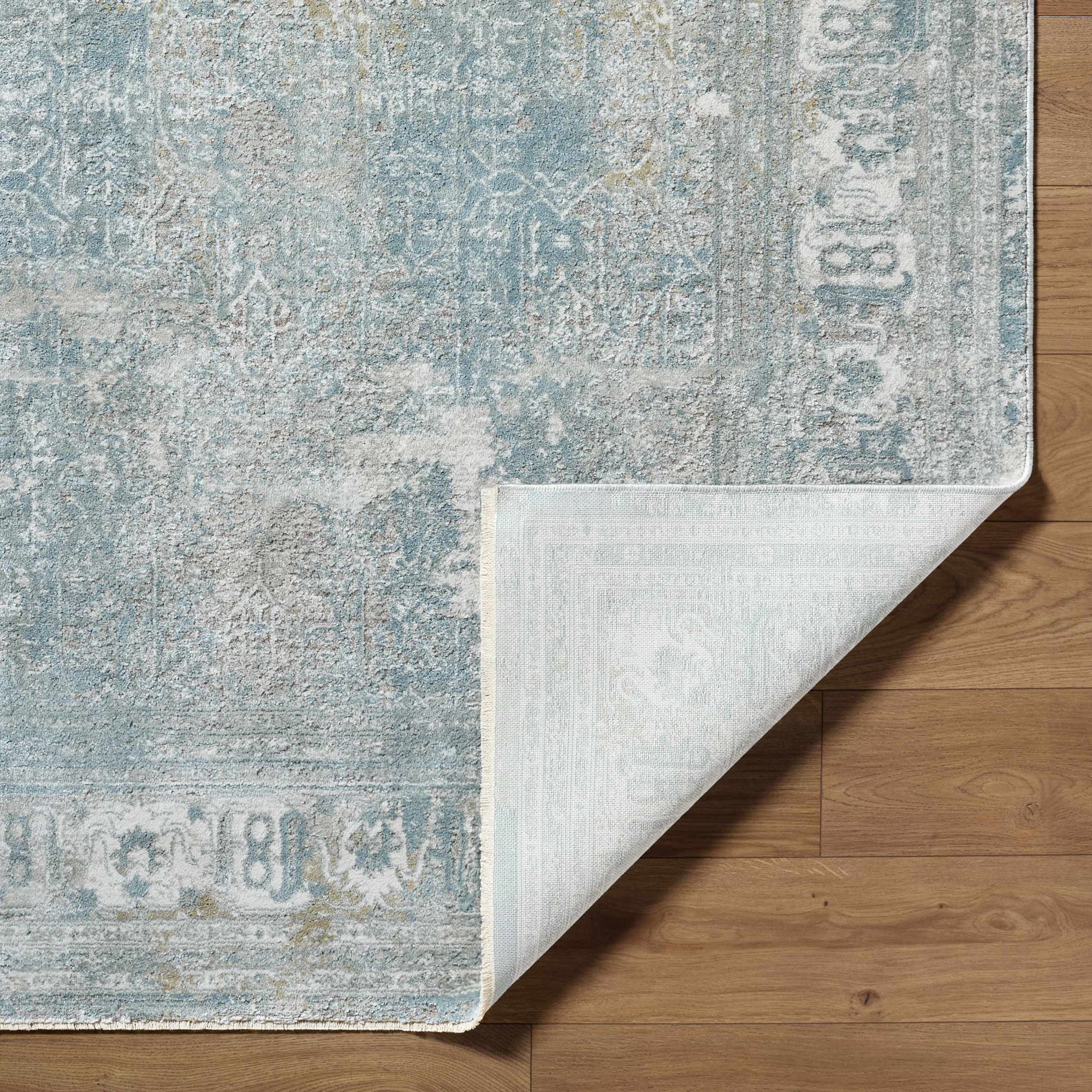 Pryce Blue Gray Thick Luxe Boutique Rug by Boutique Rugs