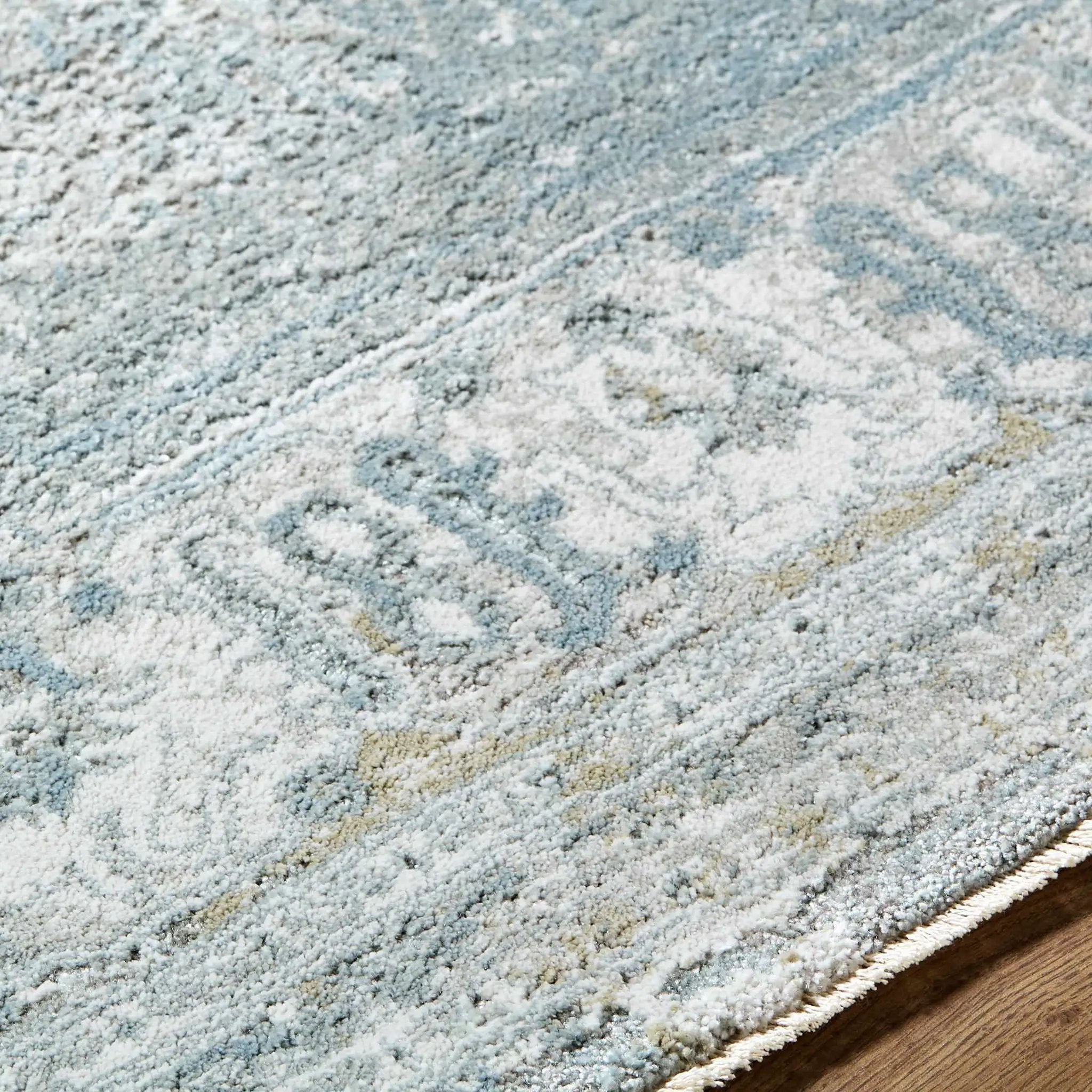 Pryce Blue Gray Thick Luxe Boutique Rug by Boutique Rugs