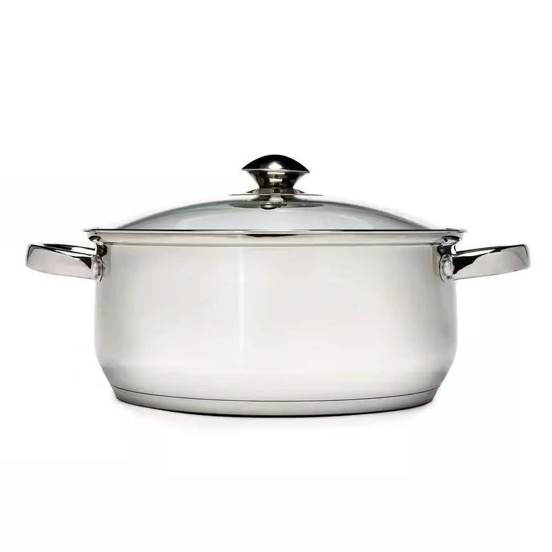 5-Quart Stainless Steel Dutch Oven with Glass Lid by HomePacific