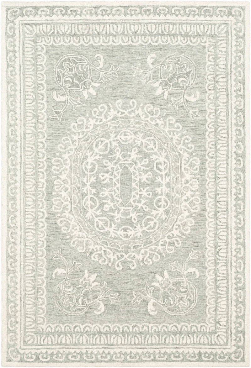 Parson Ivory/Sage Wool Area Rug by Boutique Rugs