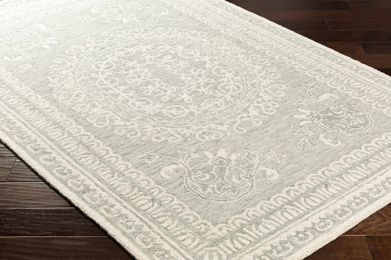 Parson Ivory/Sage Wool Area Rug by Boutique Rugs