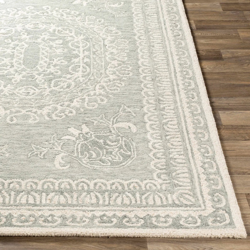 Parson Ivory/Sage Wool Area Rug by Boutique Rugs