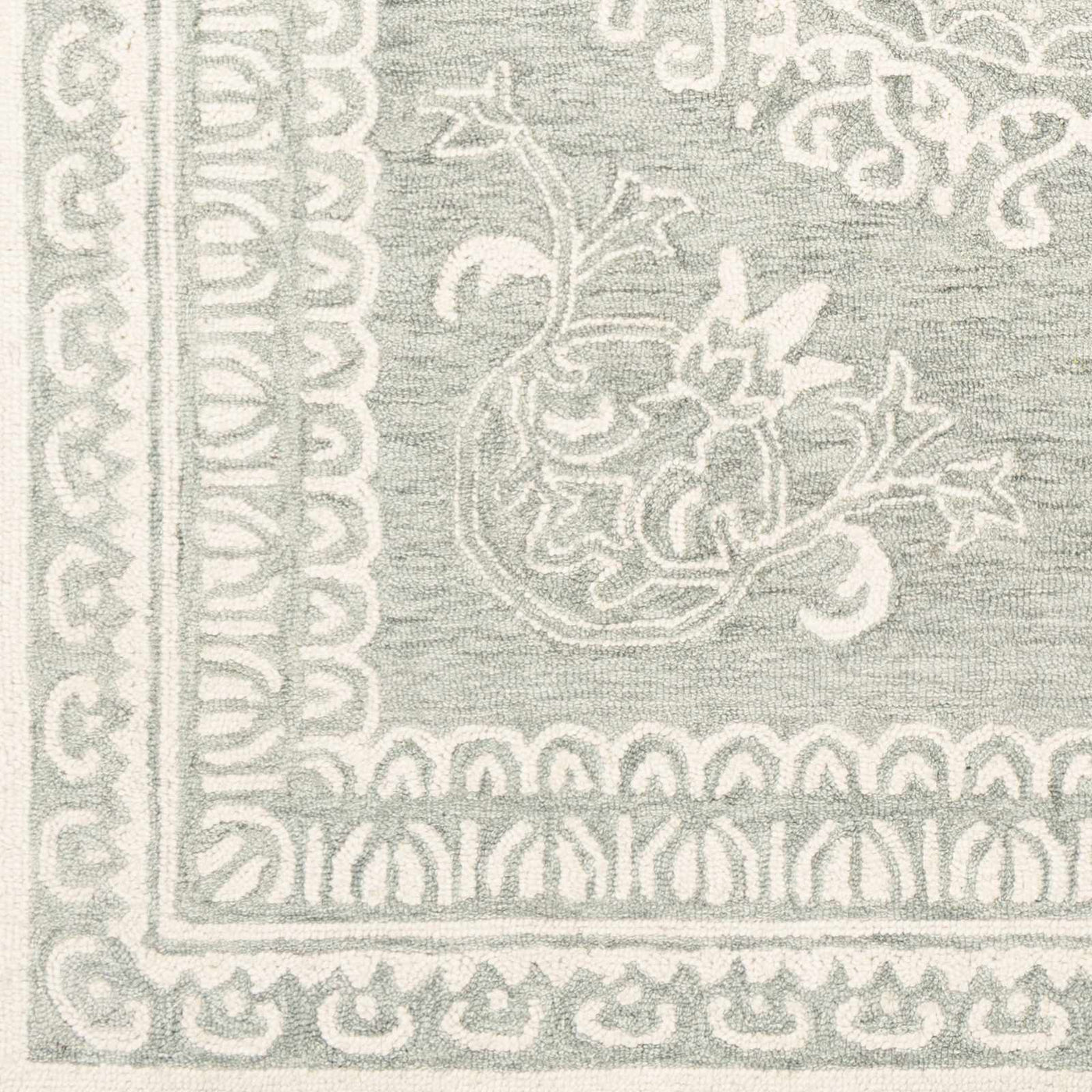 Parson Ivory/Sage Wool Area Rug by Boutique Rugs
