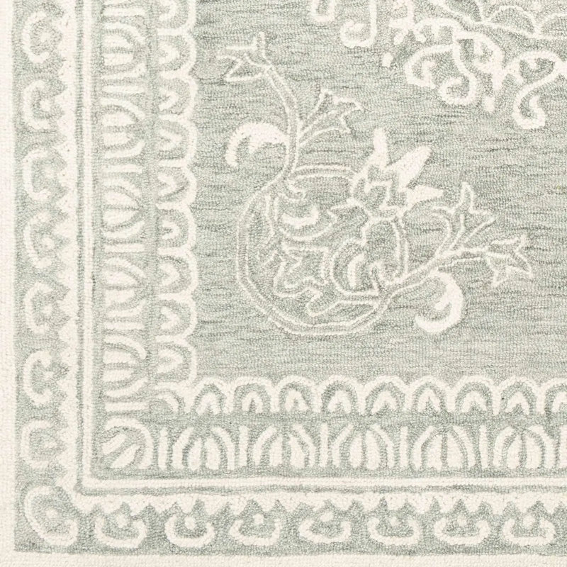 Parson Ivory/Sage Wool Area Rug by Boutique Rugs
