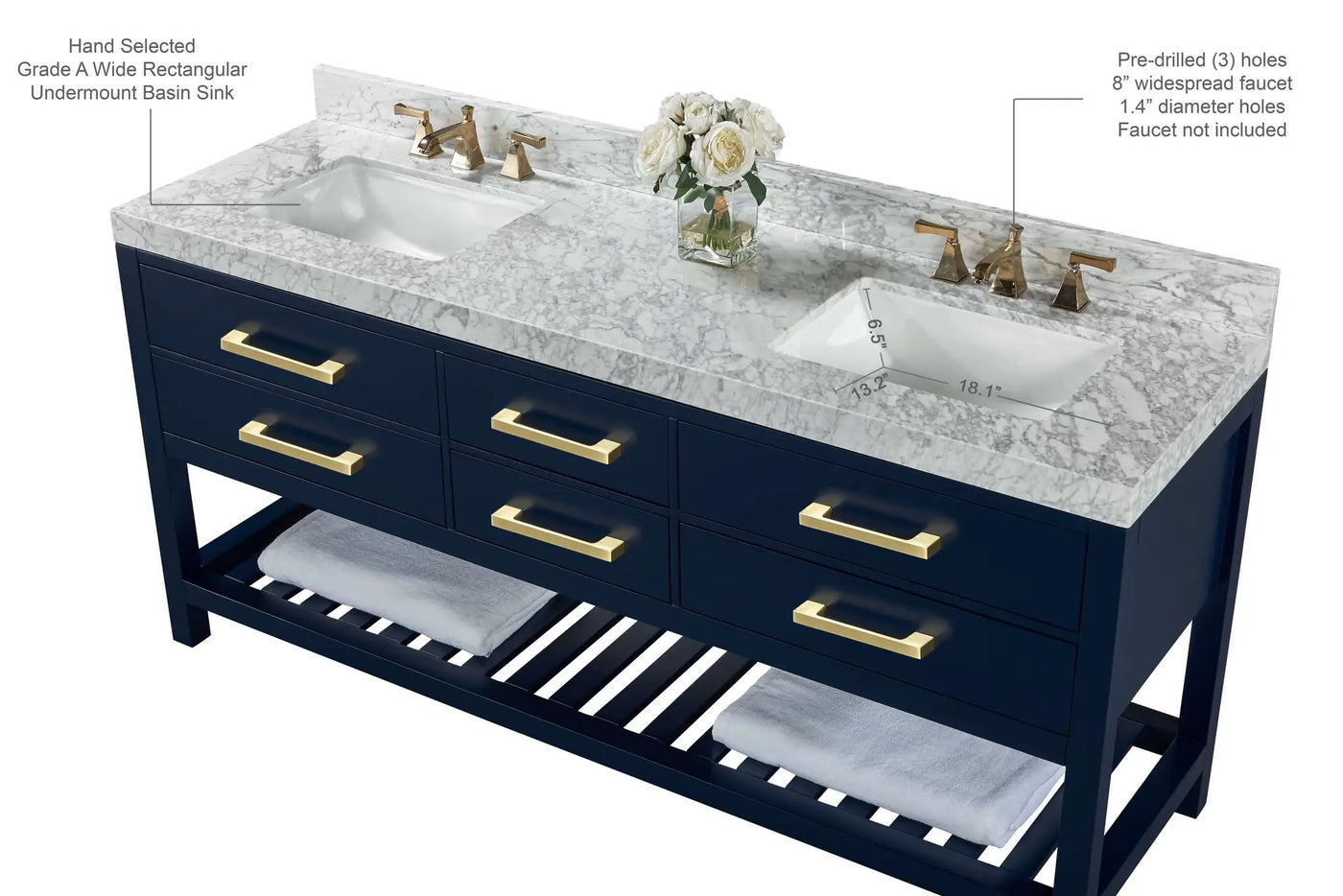 Elizabeth 72" Bath Vanity Set by Ancerre Designs