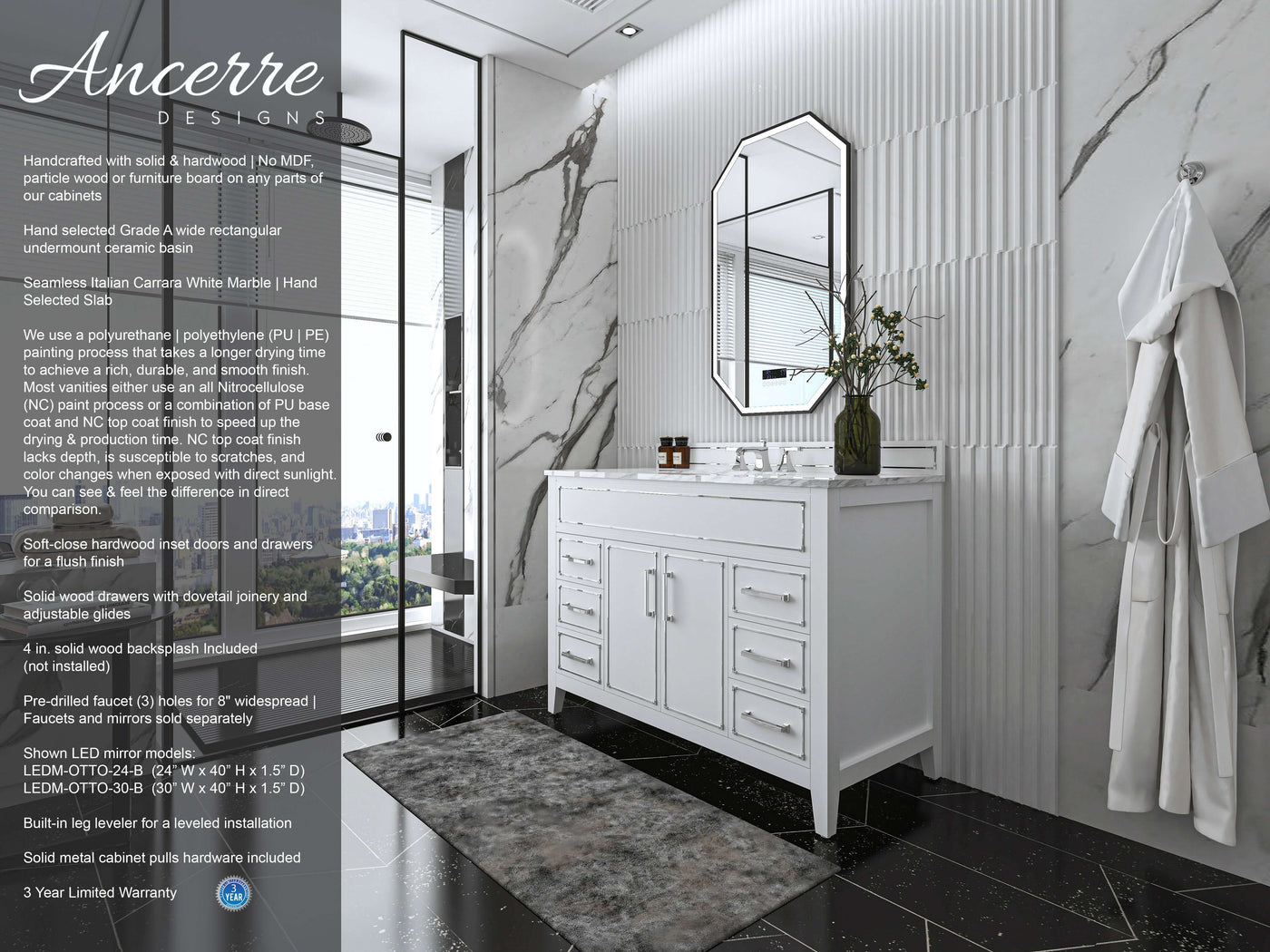 Aspen 48" Bath Vanity Set by Ancerre Designs