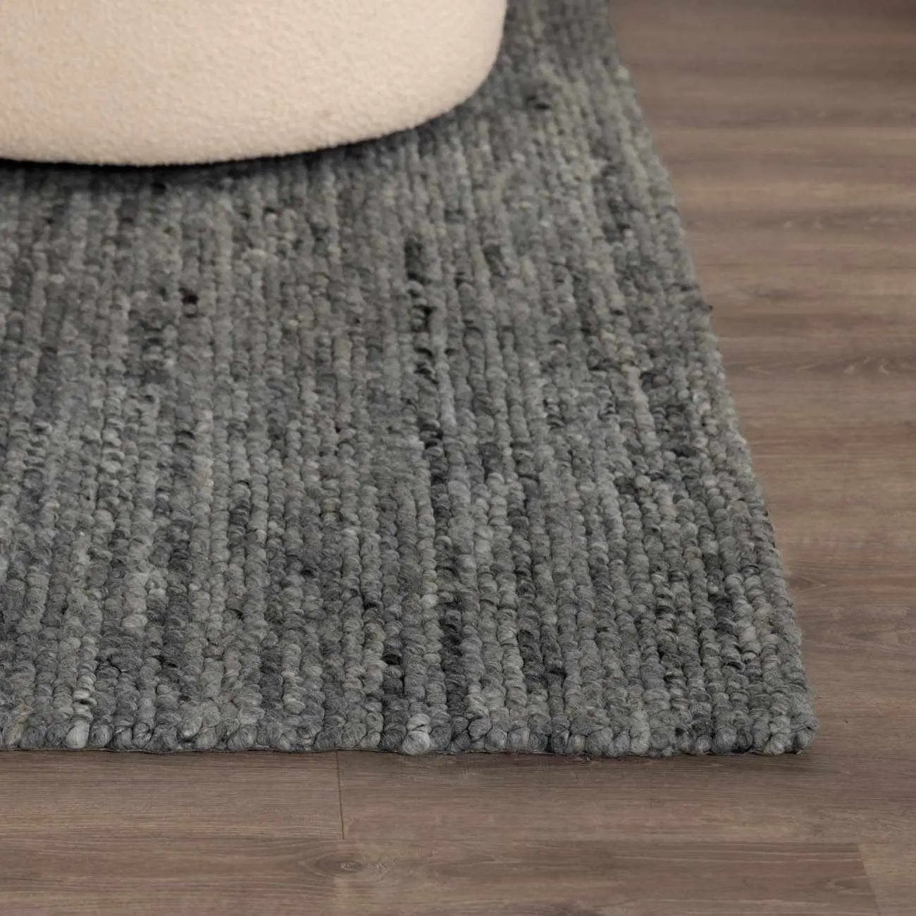 Olisa Charcoal Wool Area Rug by Boutique Rugs