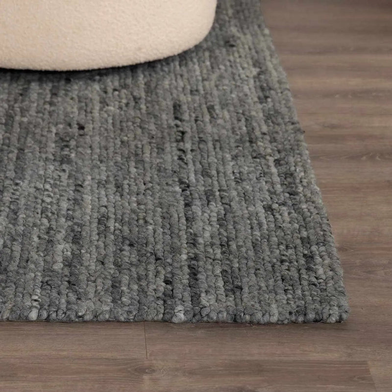 Olisa Charcoal Wool Area Rug by Boutique Rugs