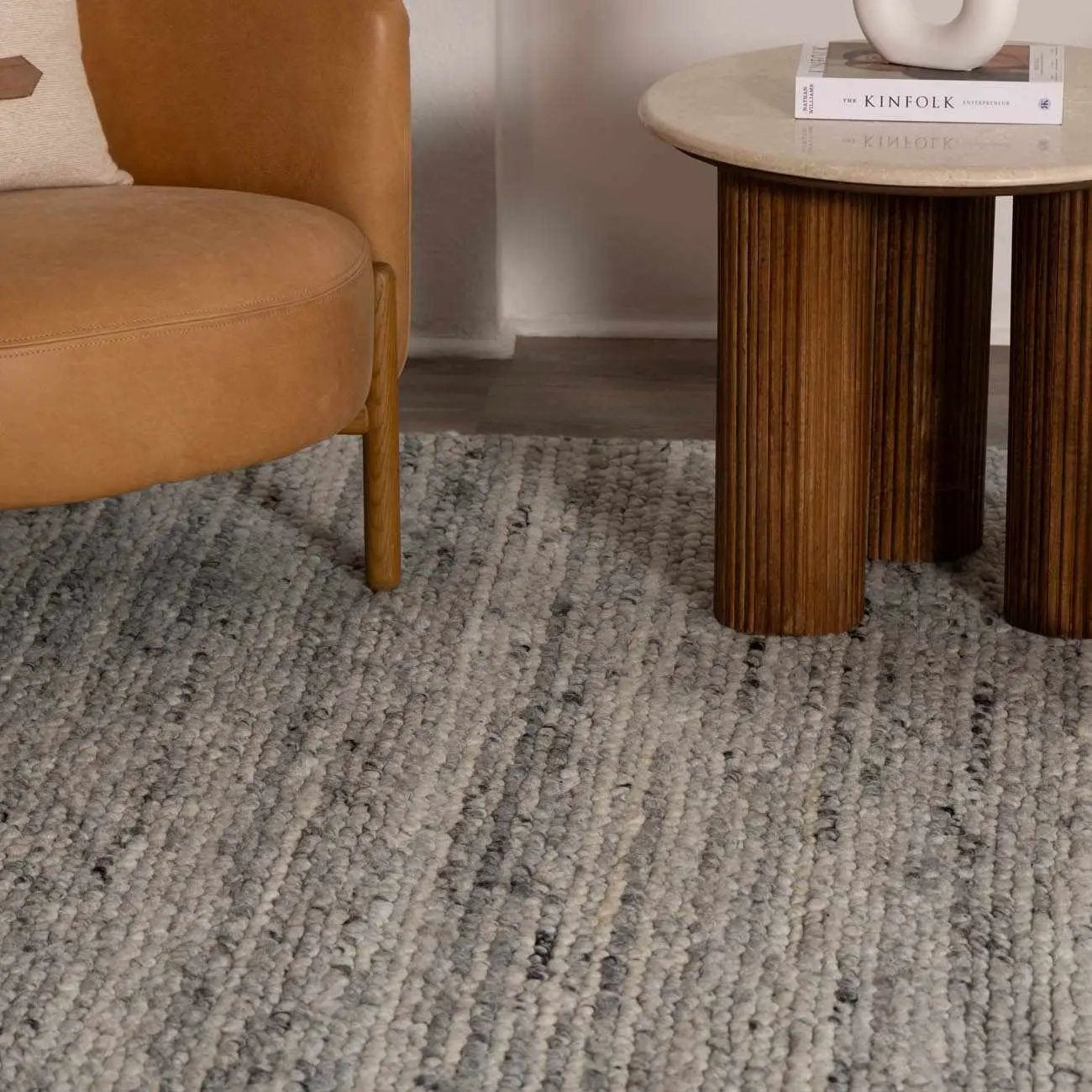 Olisa Gray Wool Area Rug by Boutique Rugs