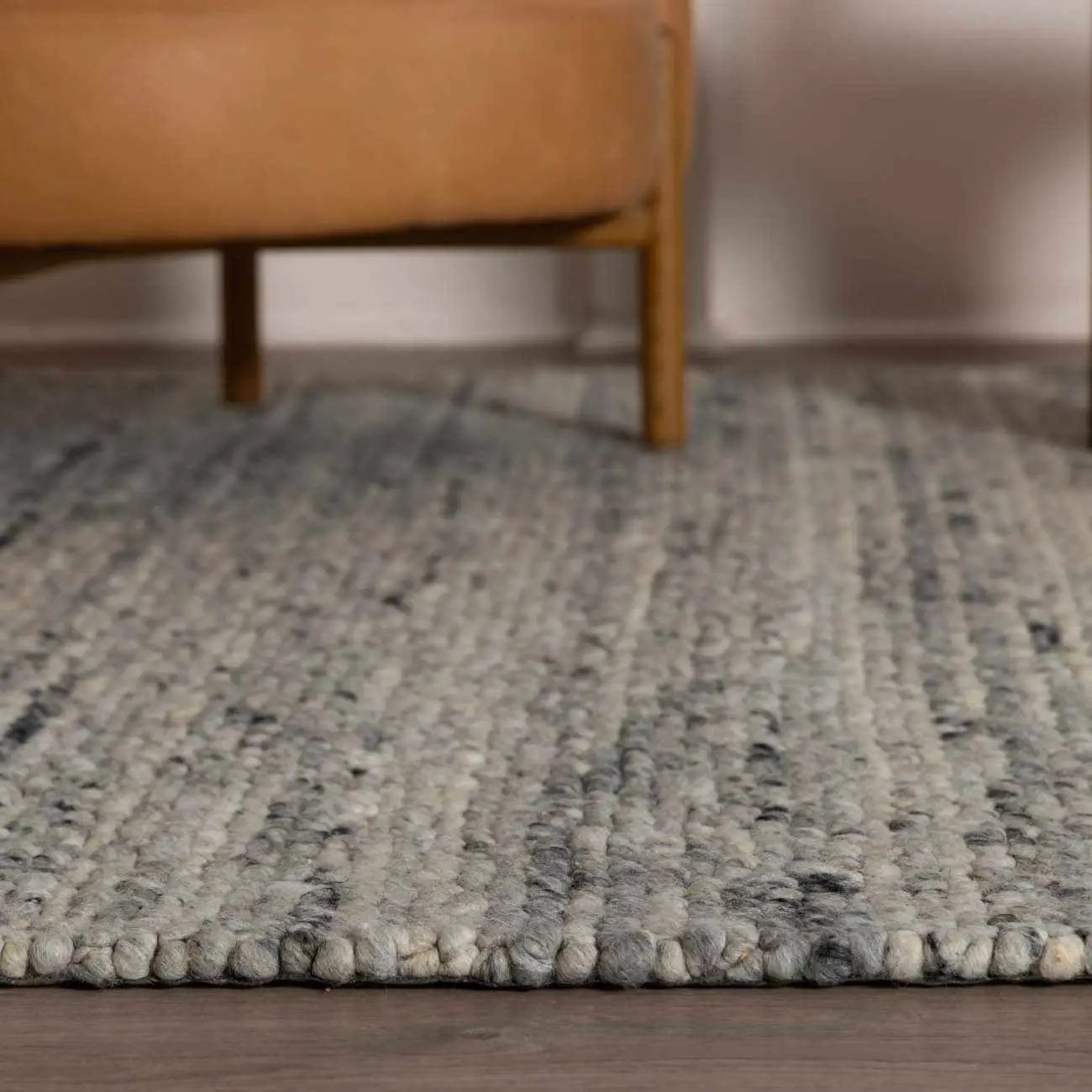 Olisa Gray Wool Area Rug by Boutique Rugs