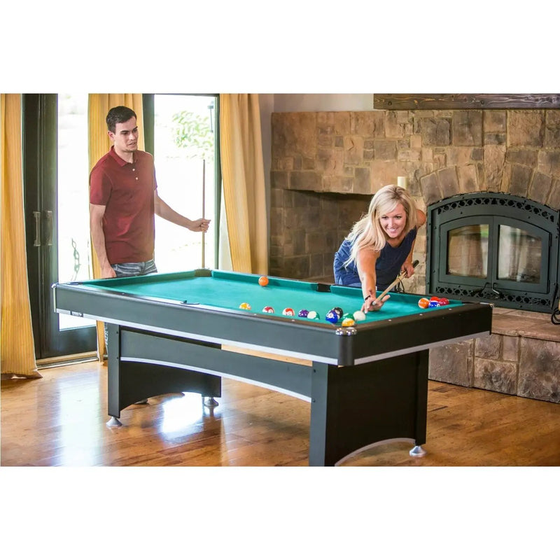 7-Foot 2-in-1 Conversion top Pool Table Ping Pong Table Set by HomePacific