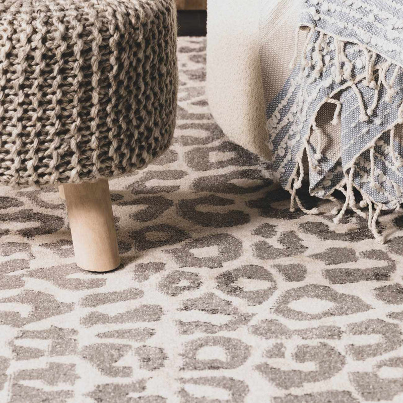 Beige Liversedge Leopard Print Area Rug by Boutique Rugs