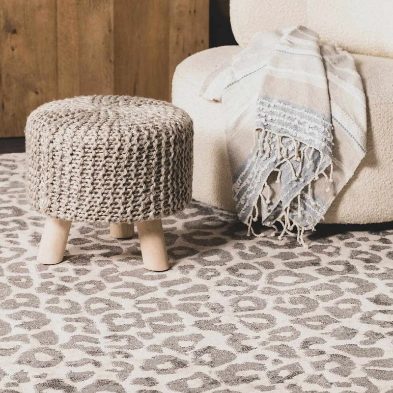 Beige Liversedge Leopard Print Area Rug by Boutique Rugs
