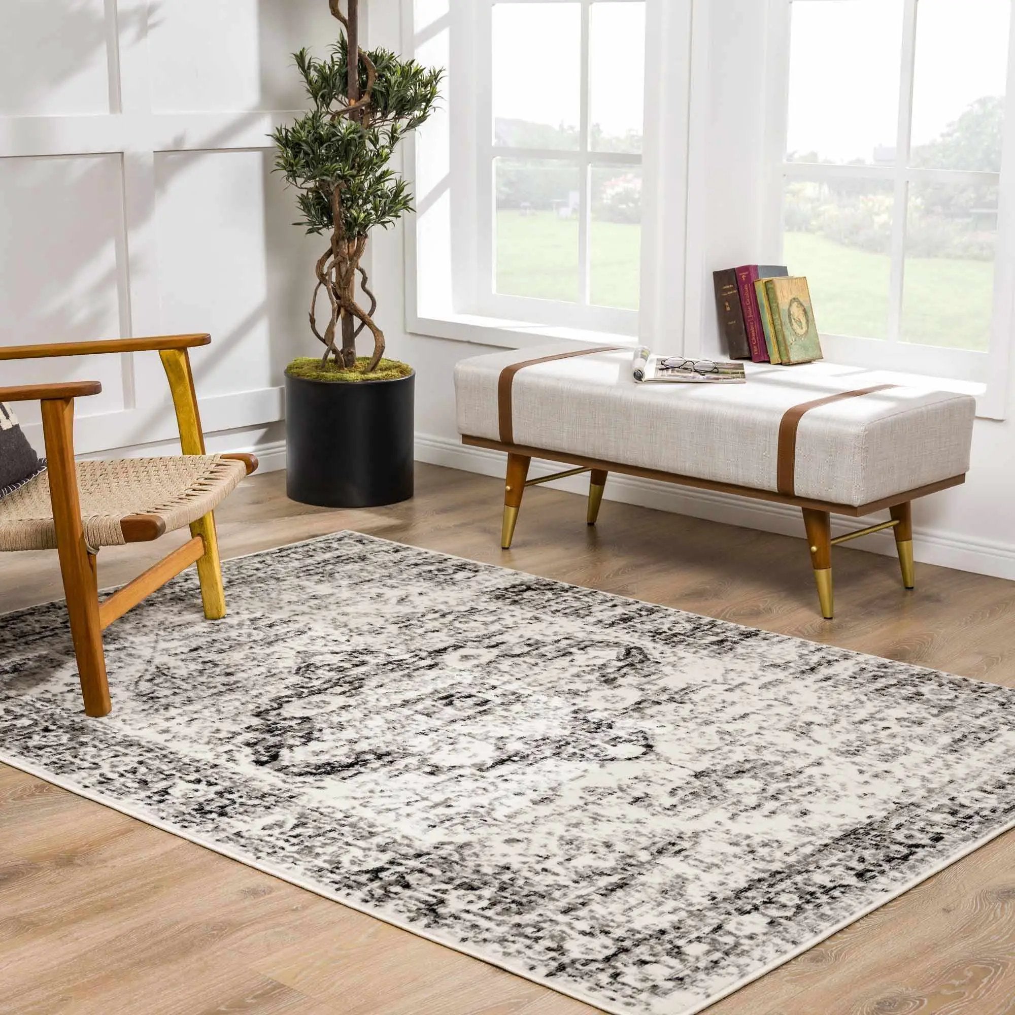 Park Black&Gray Area Rug - Clearance by Boutique Rugs