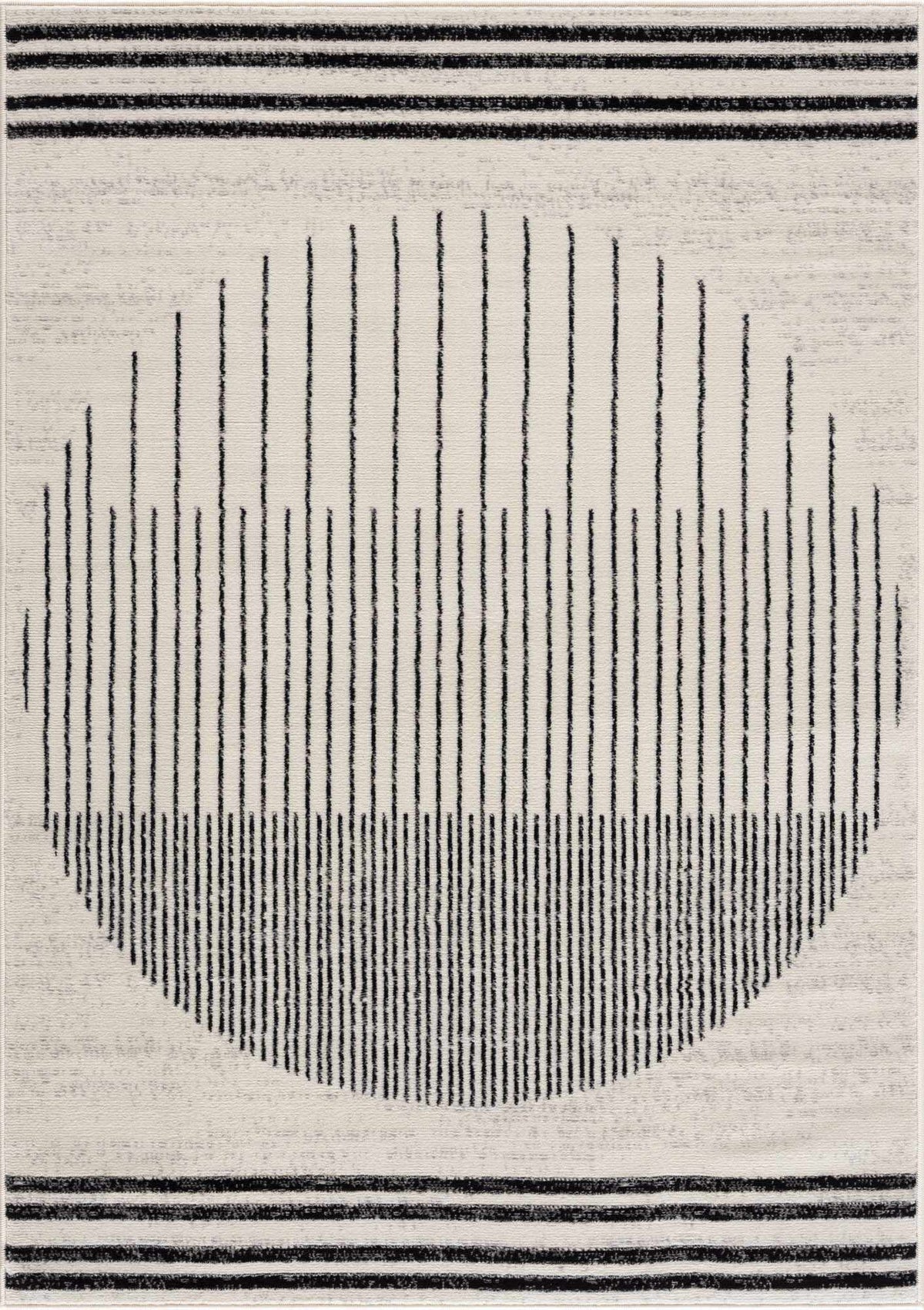Angus Abstract Black and White Area Rug by Hauteloom