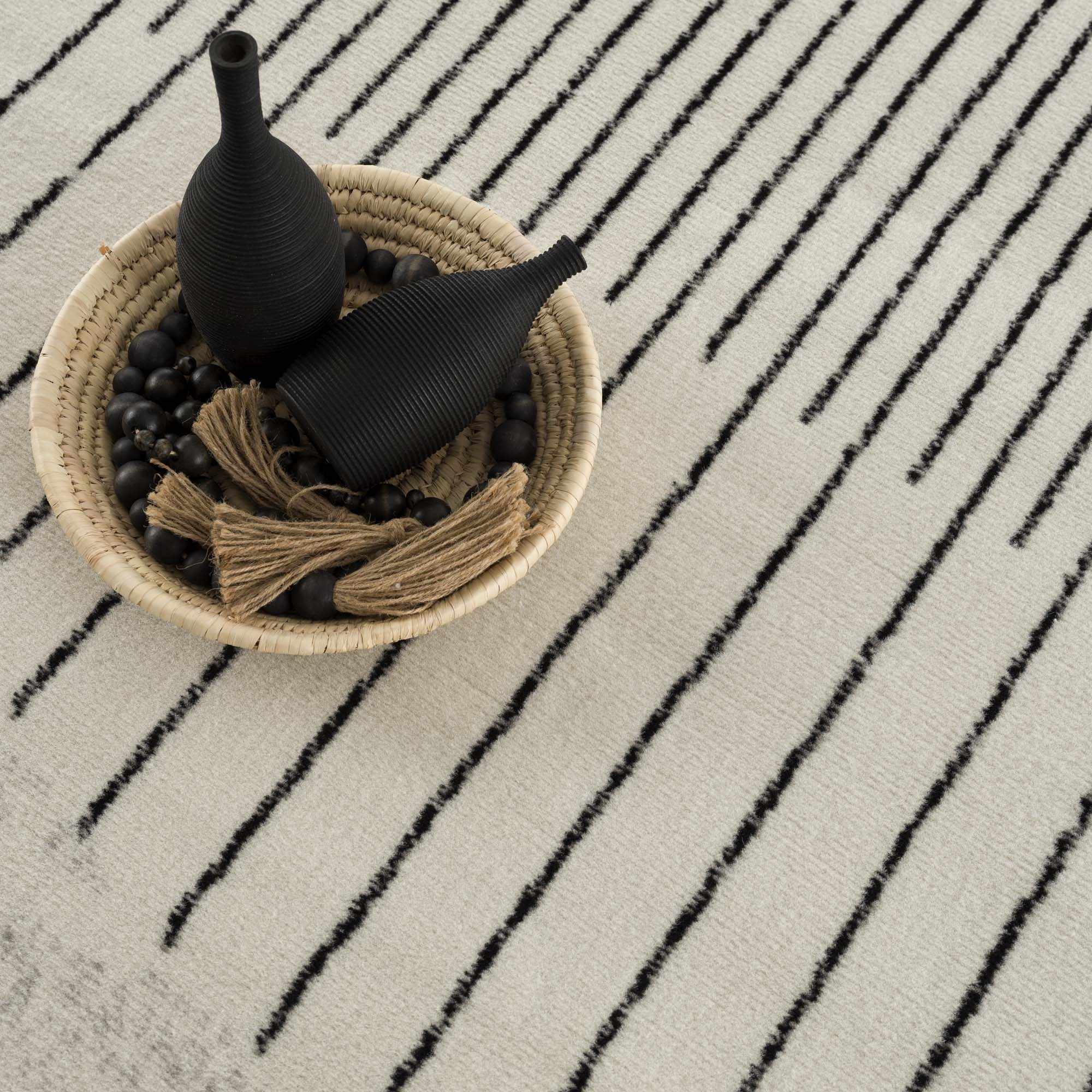 Angus Black&White Geometric Area Rug by Boutique Rugs