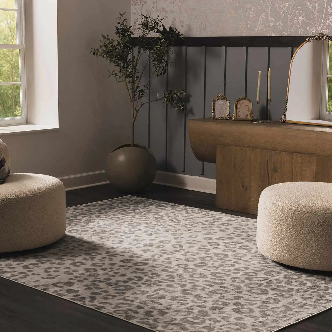 Nagambie Leopard Print Area Rug by Boutique Rugs