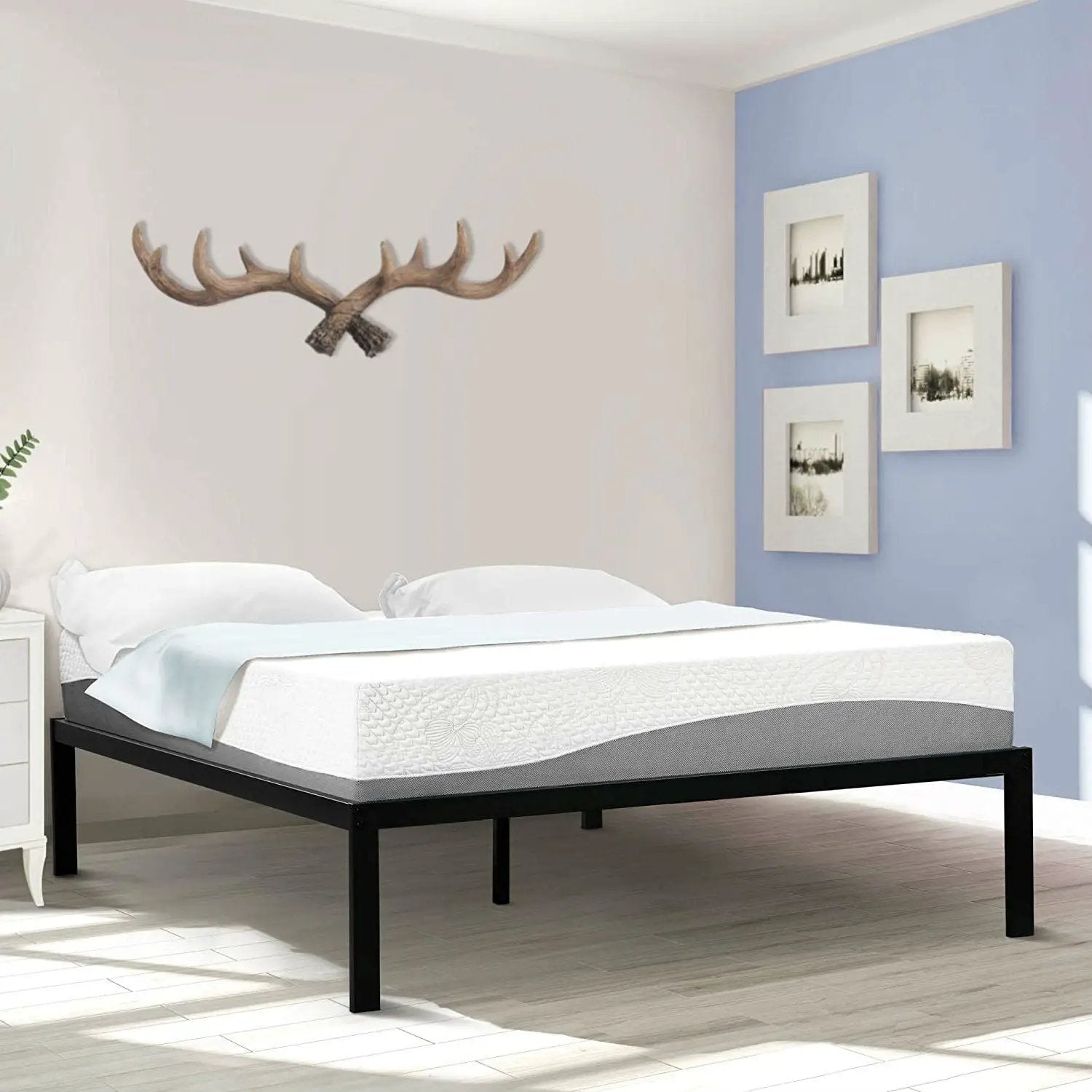 Full size 16-inch High Heavy Duty Metal Platform Bed Frame by HomePacific