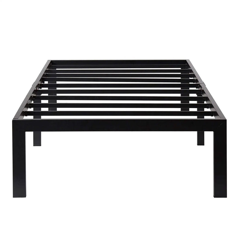 Twin size Modern Heavy Duty Black Metal Platform Bed Frame by HomePacific