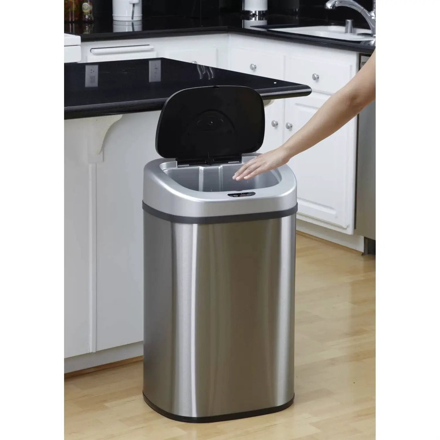 Stainless Steel 21-Gallon Kitchen Trash Can with Motion Sensor Lid by HomePacific