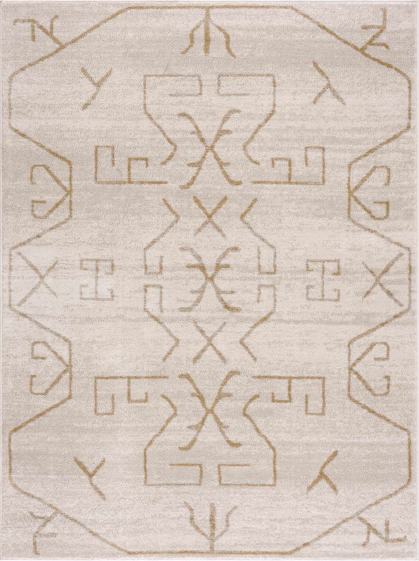 Azzan Cream & Gold Area Rug - Clearance by Boutique Rugs