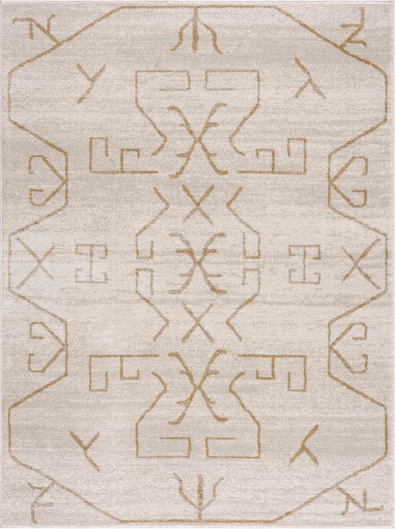 Azzan Cream & Gold Area Rug by Hauteloom