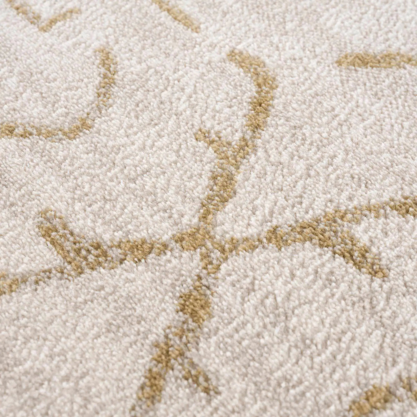 Azzan Cream & Gold Area Rug - Clearance by Boutique Rugs