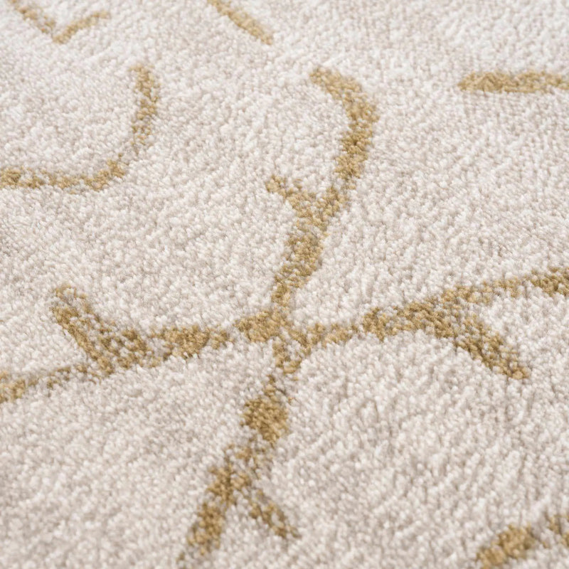 Azzan Cream & Gold Area Rug - Clearance by Boutique Rugs