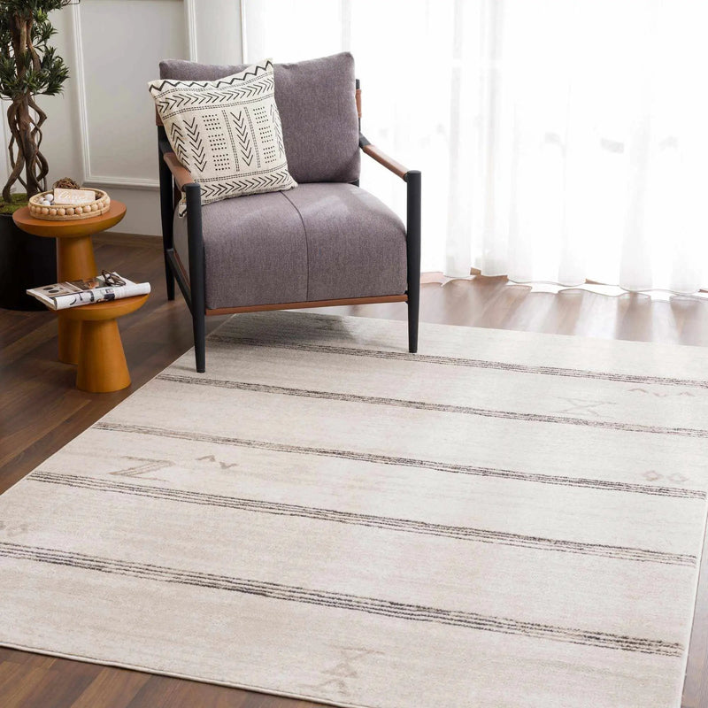 Deja Cream & Charcoal Area Rug - Clearance by Boutique Rugs