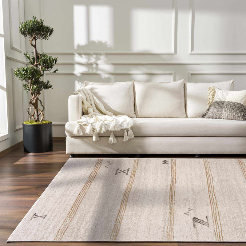 Deja Cream & Gold Area Rug - Clearance by Boutique Rugs