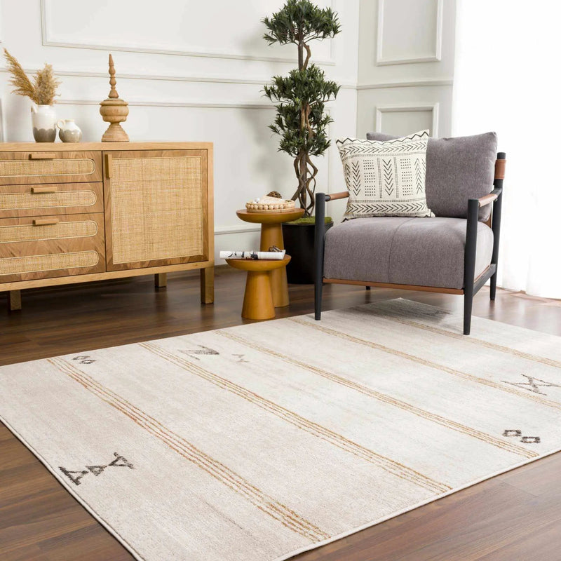 Deja Cream & Gold Area Rug - Clearance by Boutique Rugs