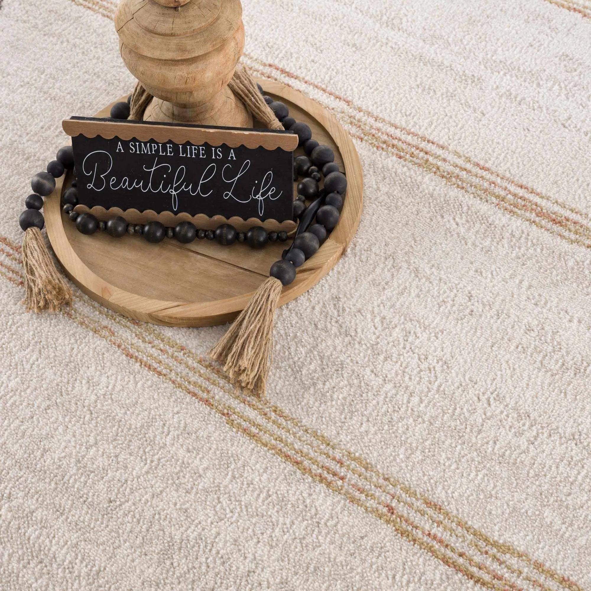 Deja Cream & Gold Area Rug - Clearance by Boutique Rugs