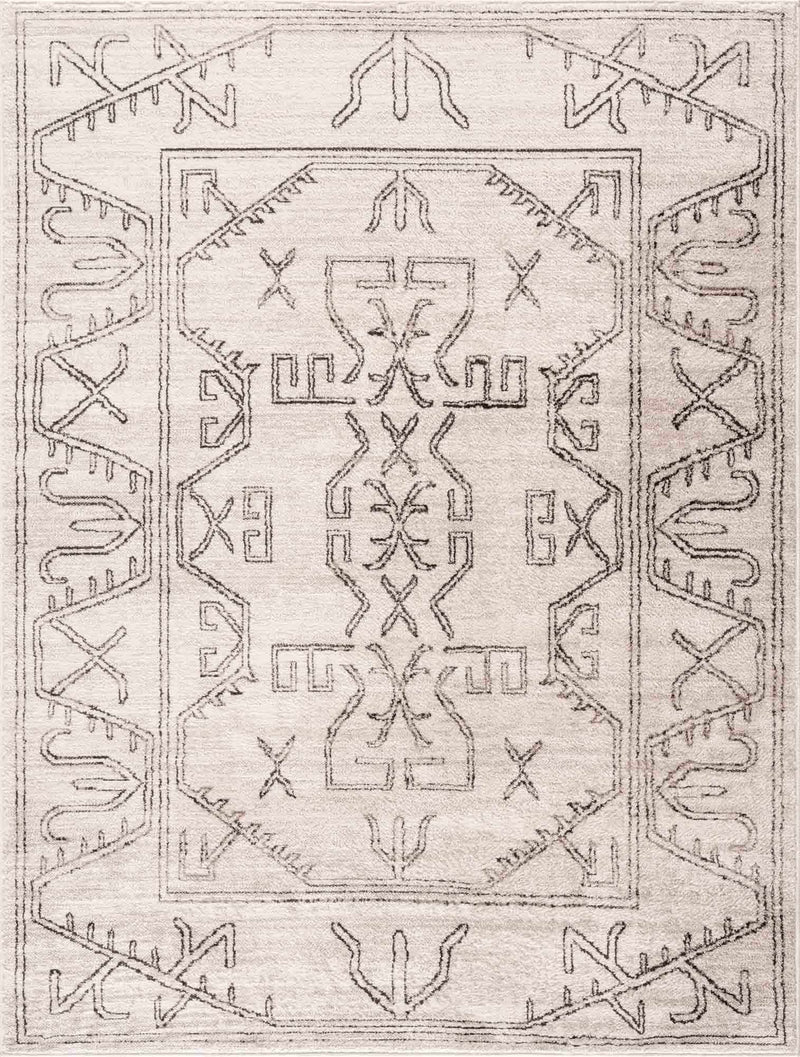 Divya Cream & Charcoal Area Rug - Clearance by Boutique Rugs