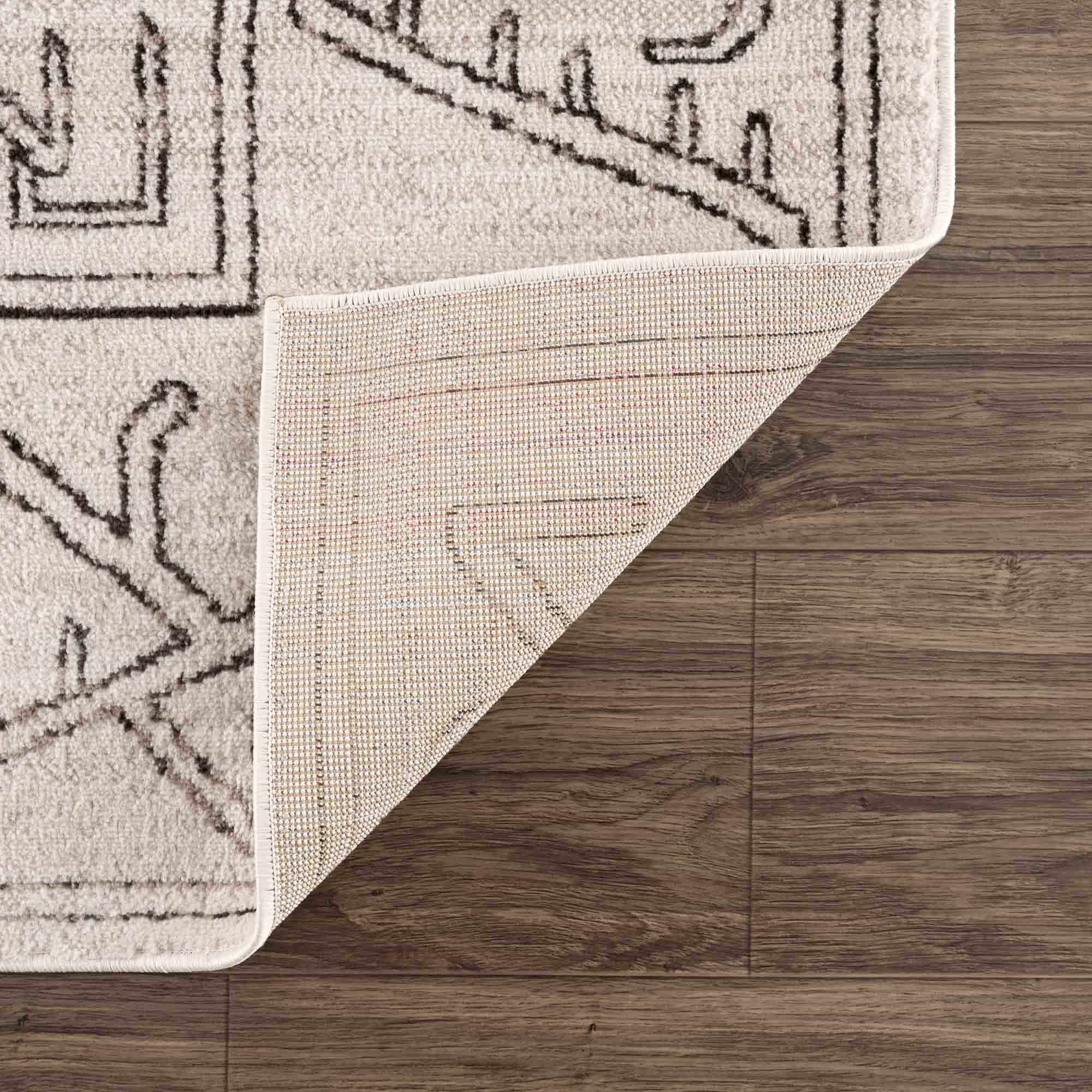 Divya Cream & Charcoal Area Rug - Clearance by Boutique Rugs