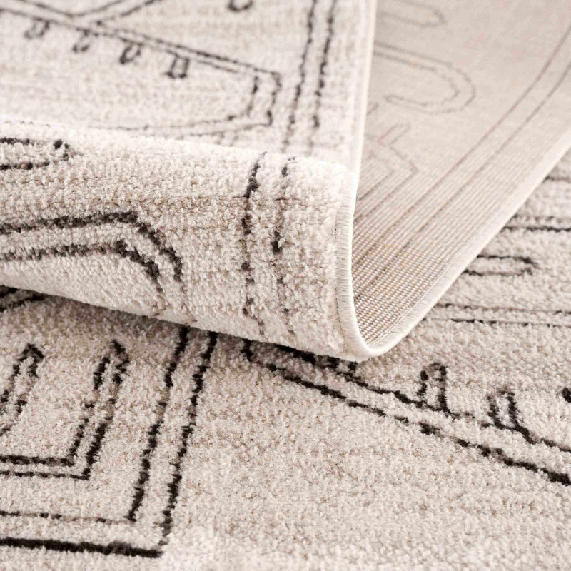 Divya Cream & Charcoal Area Rug - Clearance by Boutique Rugs