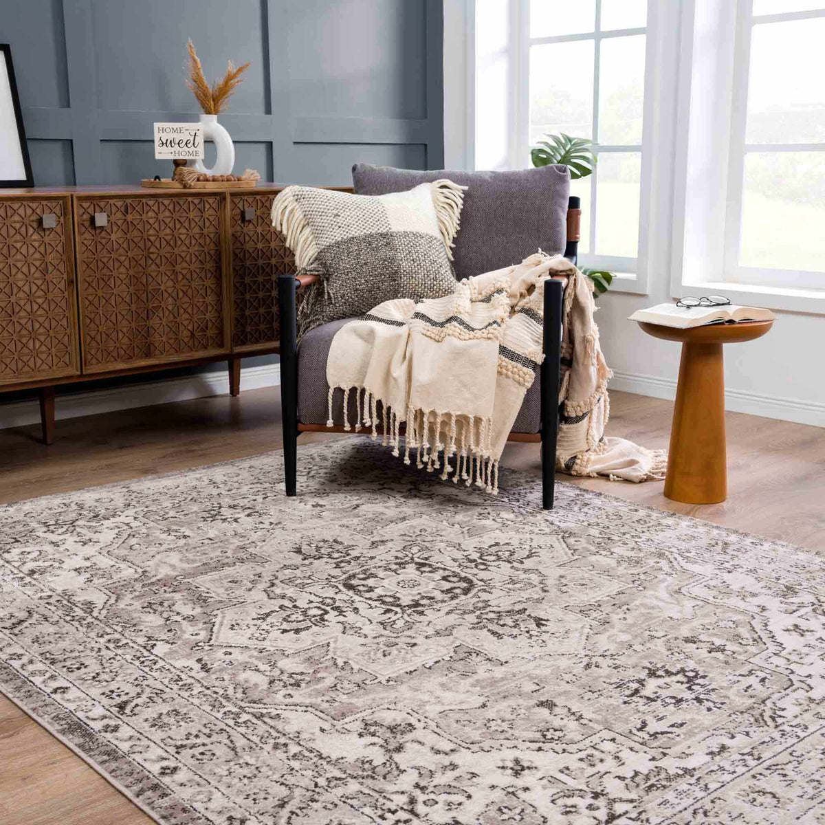 Albie Beige Area Rug by Hauteloom