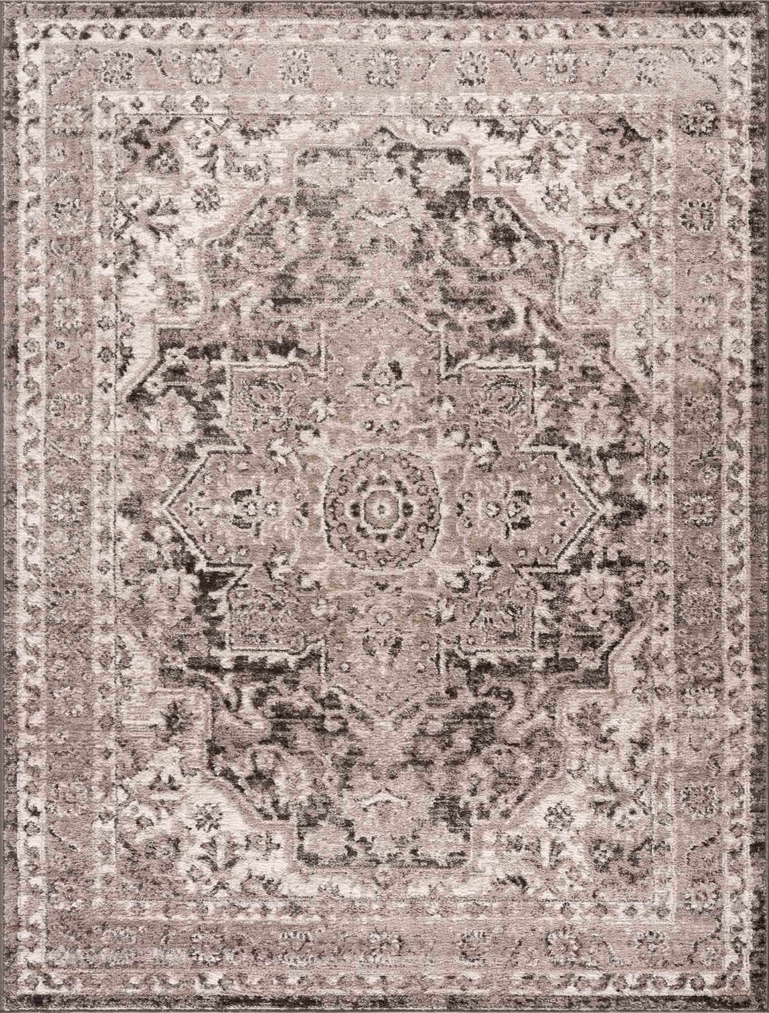 Albie Charcoal & Beige Area Rug - Clearance by Boutique Rugs