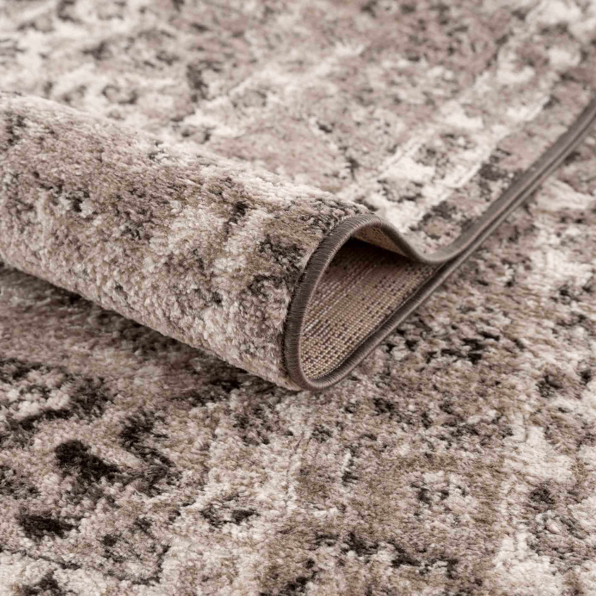 Albie Charcoal & Beige Area Rug - Clearance by Boutique Rugs