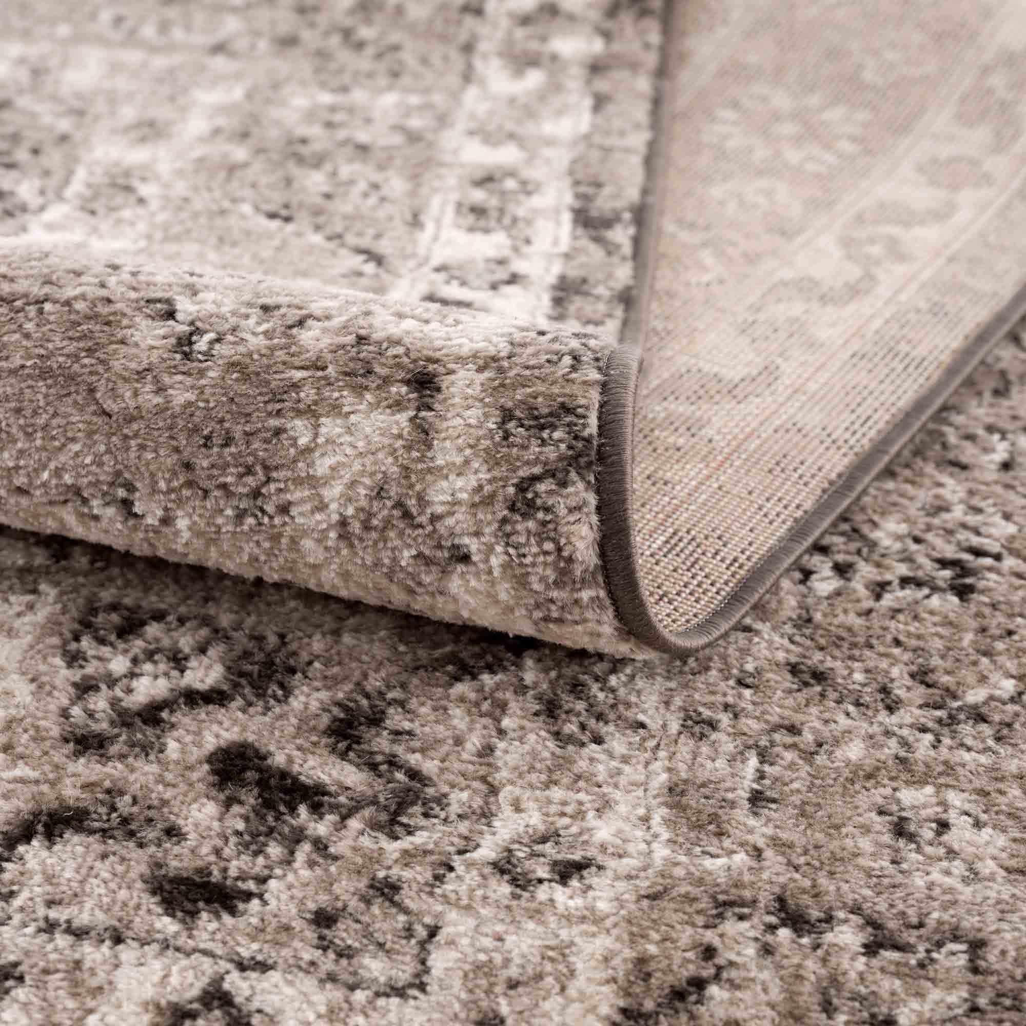 Albie Charcoal & Beige Area Rug - Clearance by Boutique Rugs