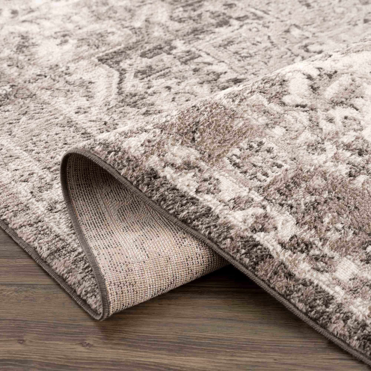 Albie Charcoal & Beige Area Rug by Hauteloom