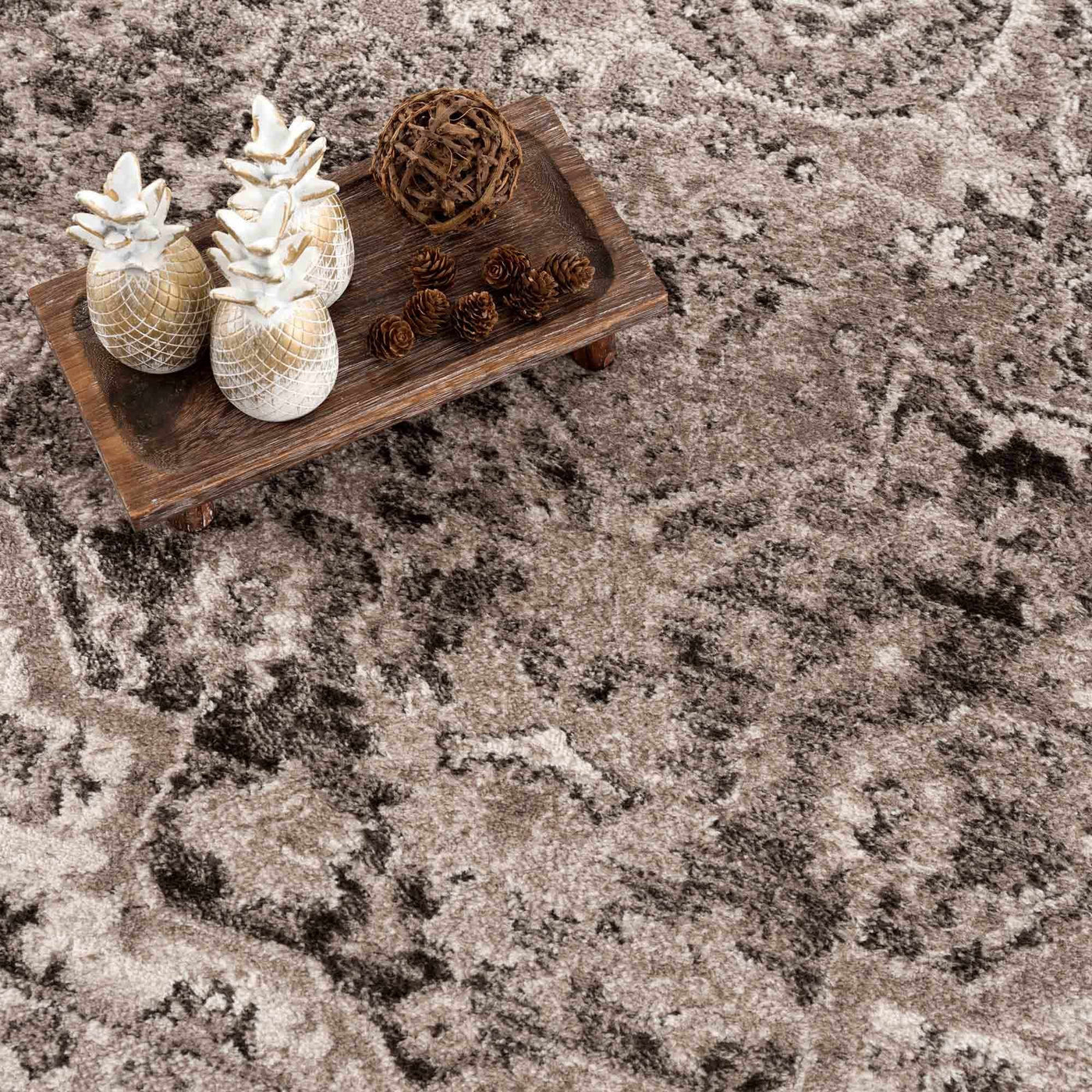 Albie Charcoal & Beige Area Rug - Clearance by Boutique Rugs