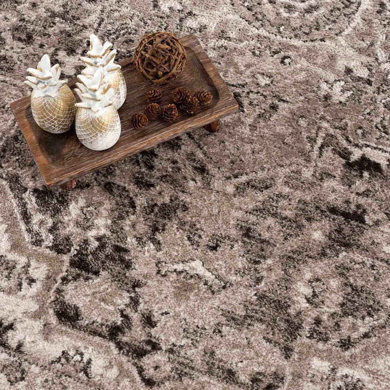 Albie Charcoal & Beige Area Rug - Clearance by Boutique Rugs