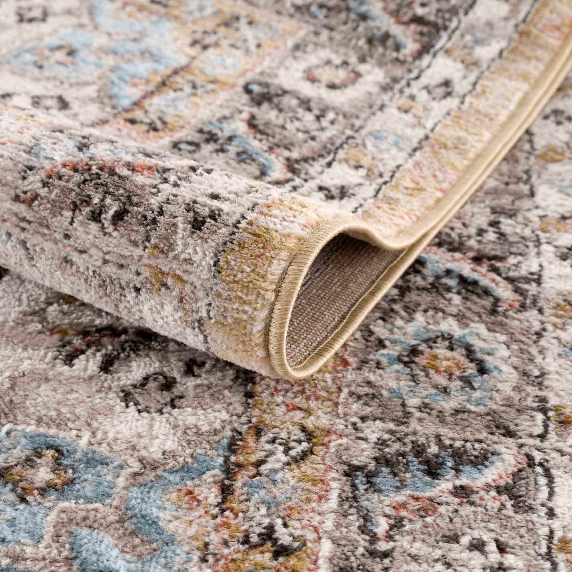 Albie Gold & Beige Area Rug - Clearance by Boutique Rugs