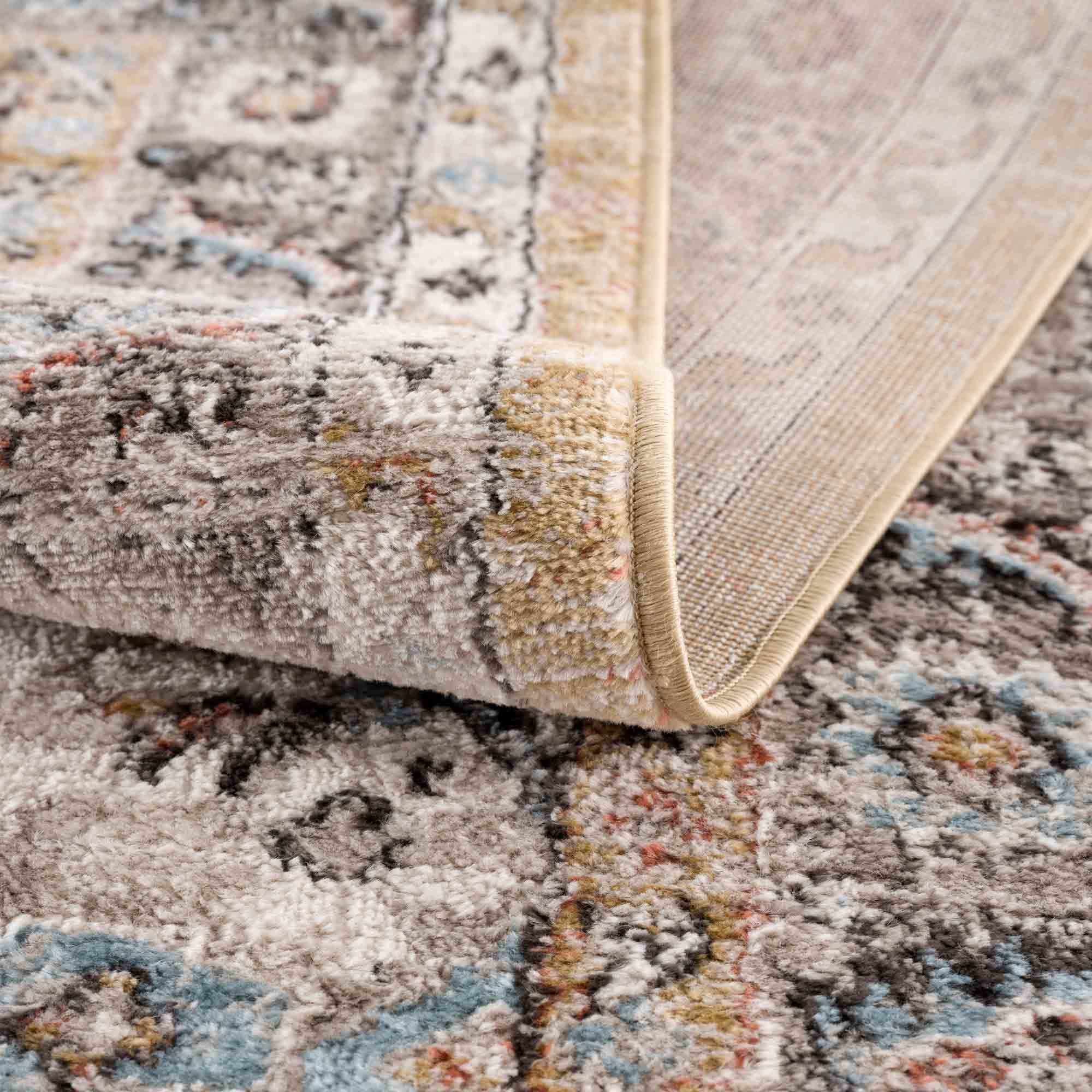 Albie Gold & Beige Area Rug - Clearance by Boutique Rugs